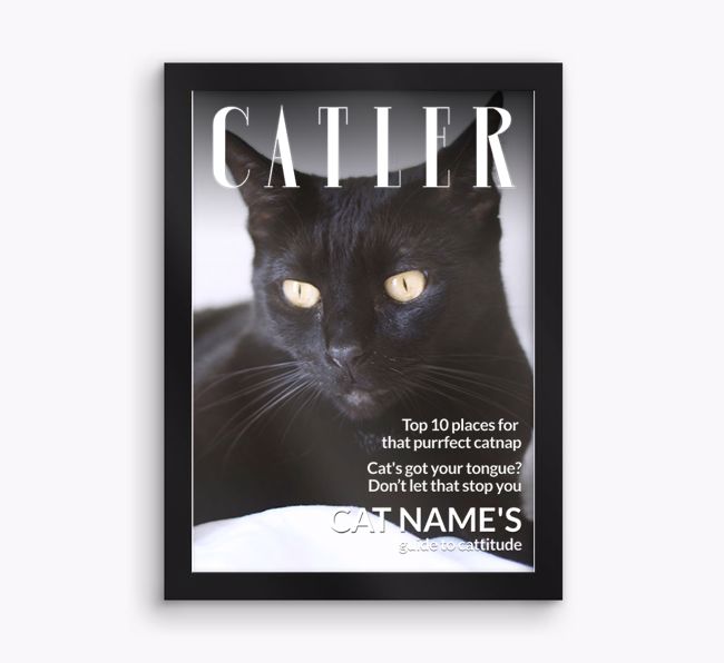 Catler Magazine: Personalised{breedCommonName} Photo Upload Framed Print
